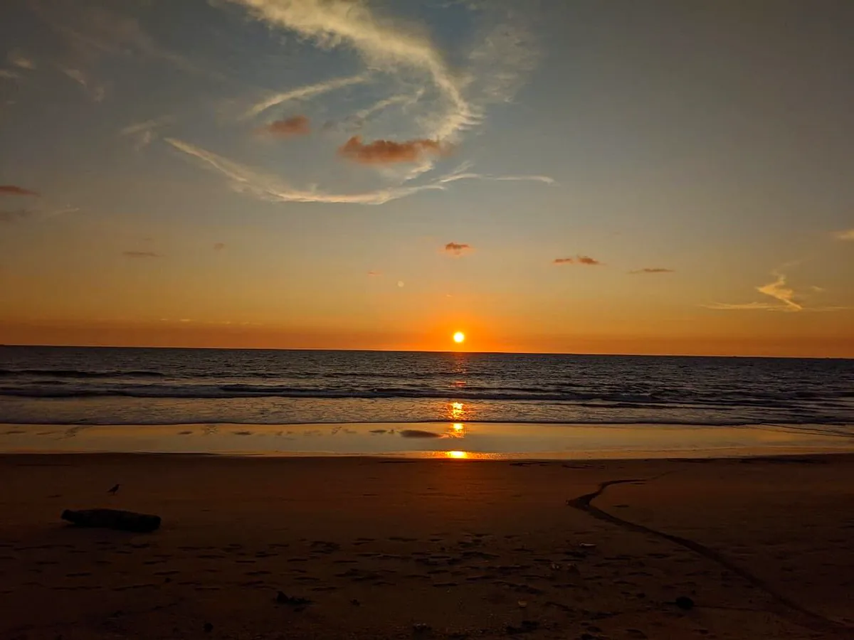 Lonely shore for watching the night sky